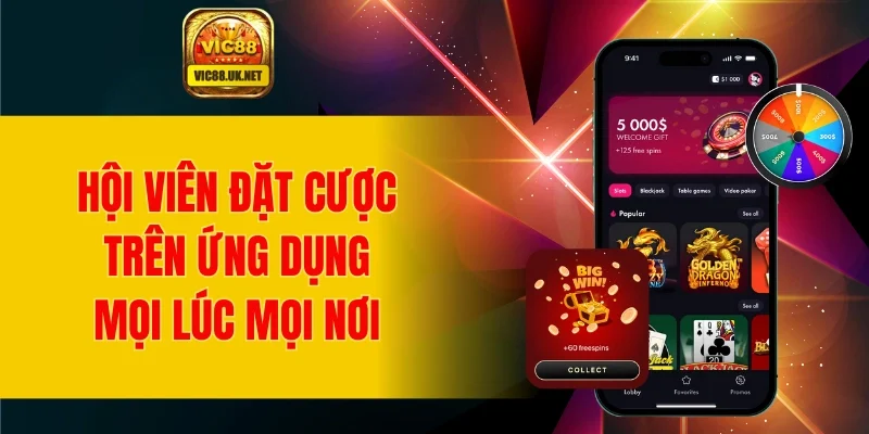 Hội viên đặt cược trên ứng dụng mọi lúc mọi nơi